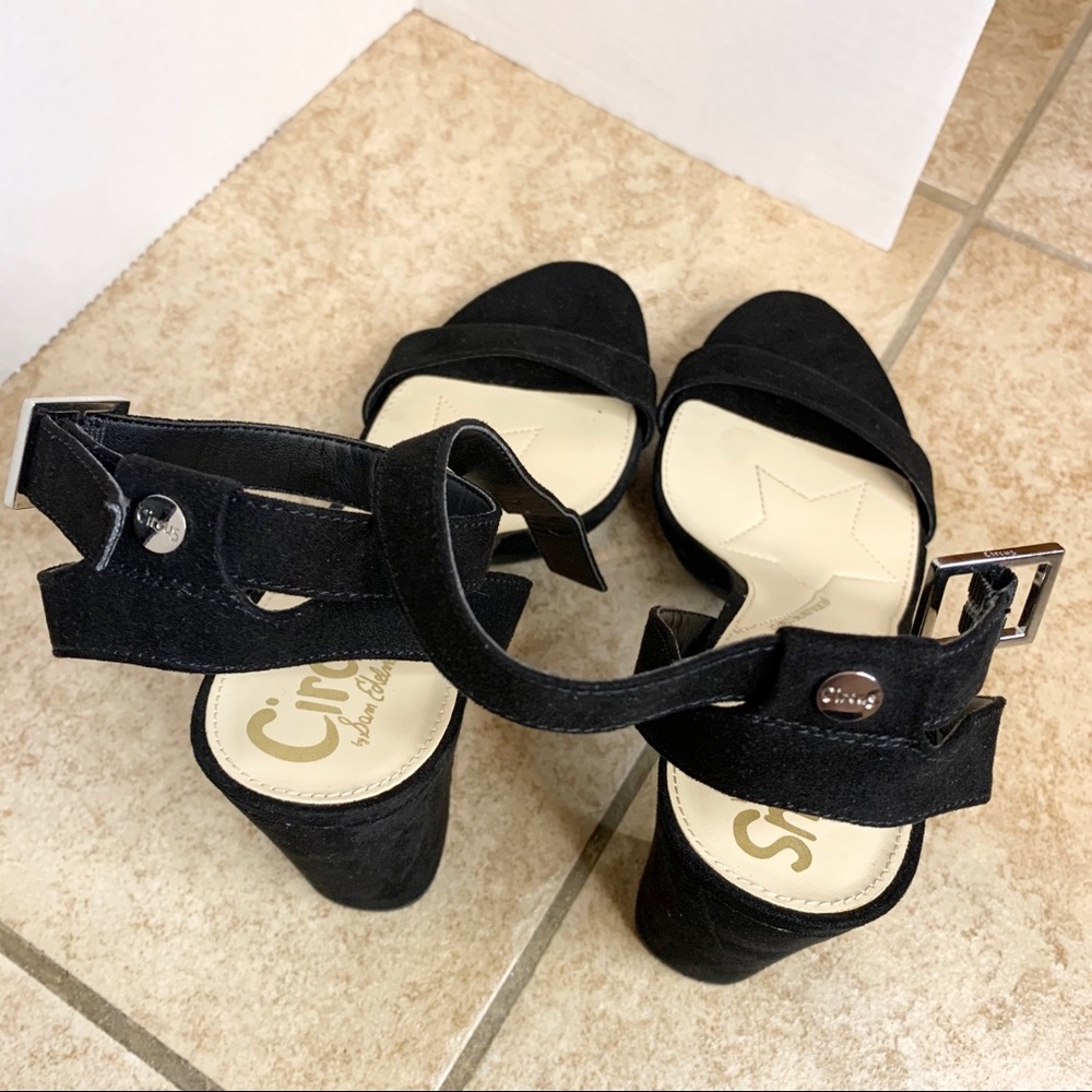 Sam Edleman black velvet block heels - Picture 4 of 5